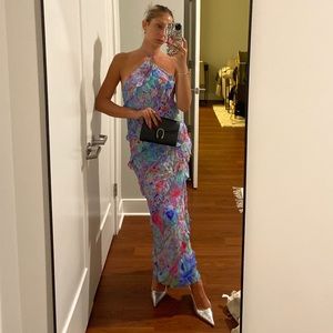 Zara Printed Ruffle Dress